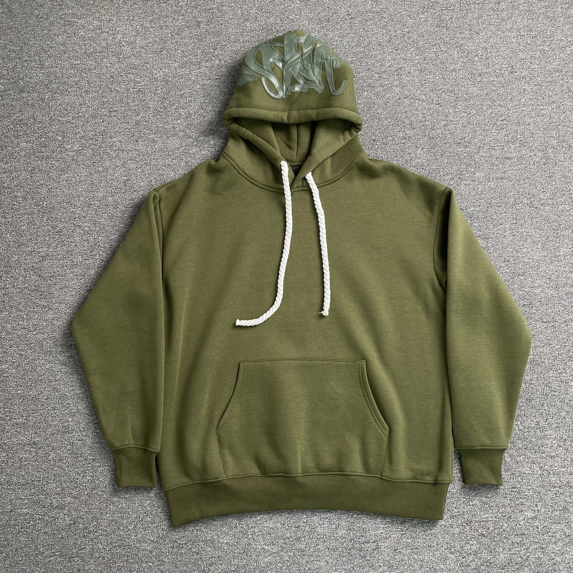 SYNA World Hood Logo Hoodie Sage - Red Unisex Streetwear Limited Edition