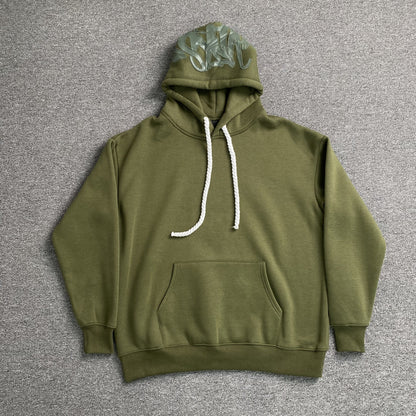 SYNA World Hood Logo Hoodie Sage - Red Unisex Streetwear Limited Edition