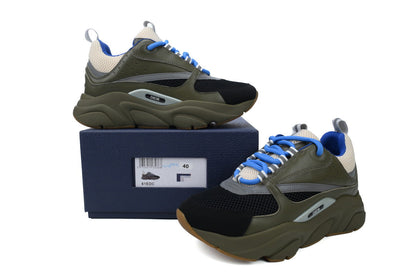 DIOR B22 Olive Sneakers - Blue Unisex Streetwear Limited Edition