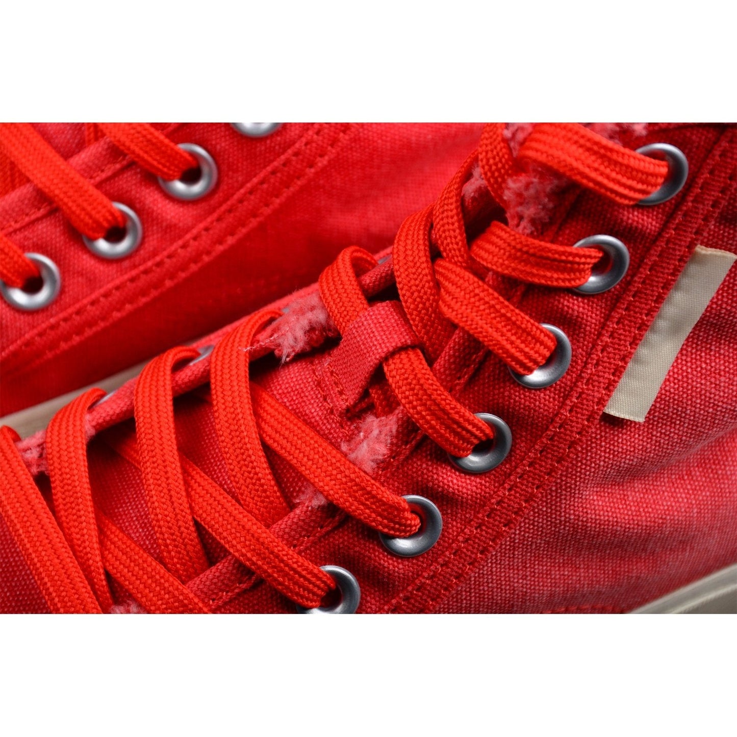 BALENCIAGA Paris High Vulc Destr - Sneakers - Red Unisex Streetwear Limited Edition - Introducing the BALENCIAGA Paris High Vulc Destr x Red, a bold fusion of edgy design