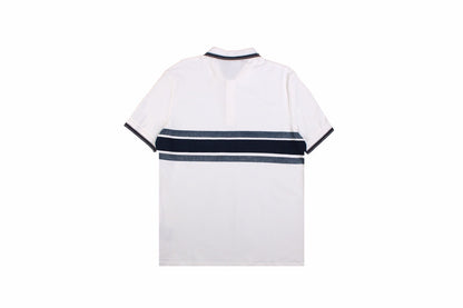 Christian Dior 'striped Logo' Polo Shirt - White Unisex Streetwear Limited Edition - <p dir='ltr'><span>White polo shirt featuring a classic collar and button placket. Accentuated with a