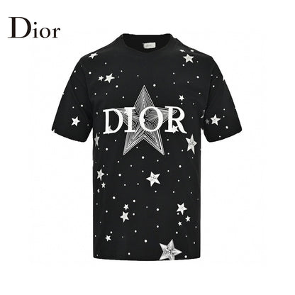 Dior Star Graphic T-shirt - Black Unisex Streetwear Limited Edition - <span>This Dior t-shirt features a striking design with the Dior logo and star elements scattered