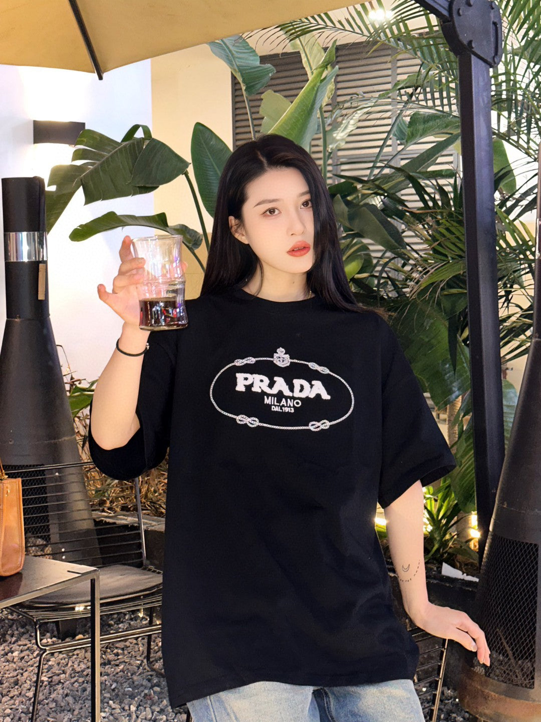 Prada Milano Black Logo T-Shirt - insole - replica sneakers