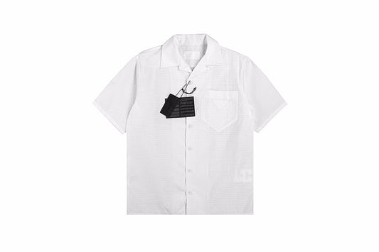 Prada Short-sleeve Button-up Shirt - White Unisex Streetwear Limited Edition