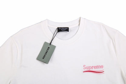 Balenciaga x Supreme T-shirt with Front Logo - detail - replica sneakers