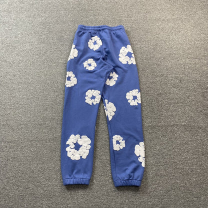 DENIM Tears Cotton Wreath Sweatpants - Blue Unisex Streetwear Limited Edition