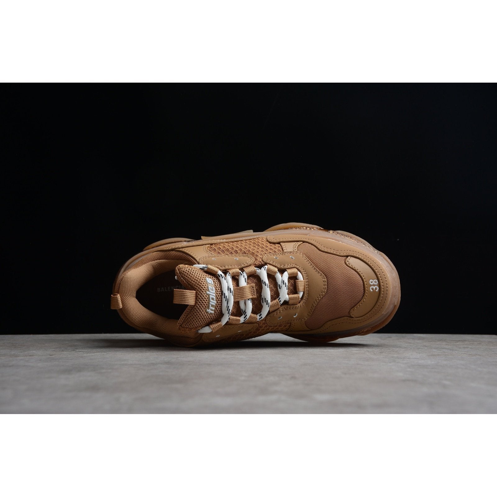 BALENCIAGA Triple S Clear Sole - Sneakers - Brown Unisex Streetwear Limited Edition - The Balenciaga Triple S Clear Sole x Brown reimagines the iconic Triple S sneaker with