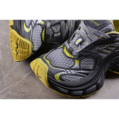 BALENCIAGA 10 - L - Grey Fluorescent Sneakers - Yellow Unisex Streetwear Limited Edition - The BALENCIAGA 10XL x Grey Fluorescent Yellow sneakers are a dynamic fusion of muted and