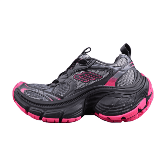 BALENCIAGA 10 - L - Grey Pink Sneakers - Black Unisex Streetwear Limited Edition - Introducing the BALENCIAGA 10XL x Grey Pink Black, a daring fusion of bold design and