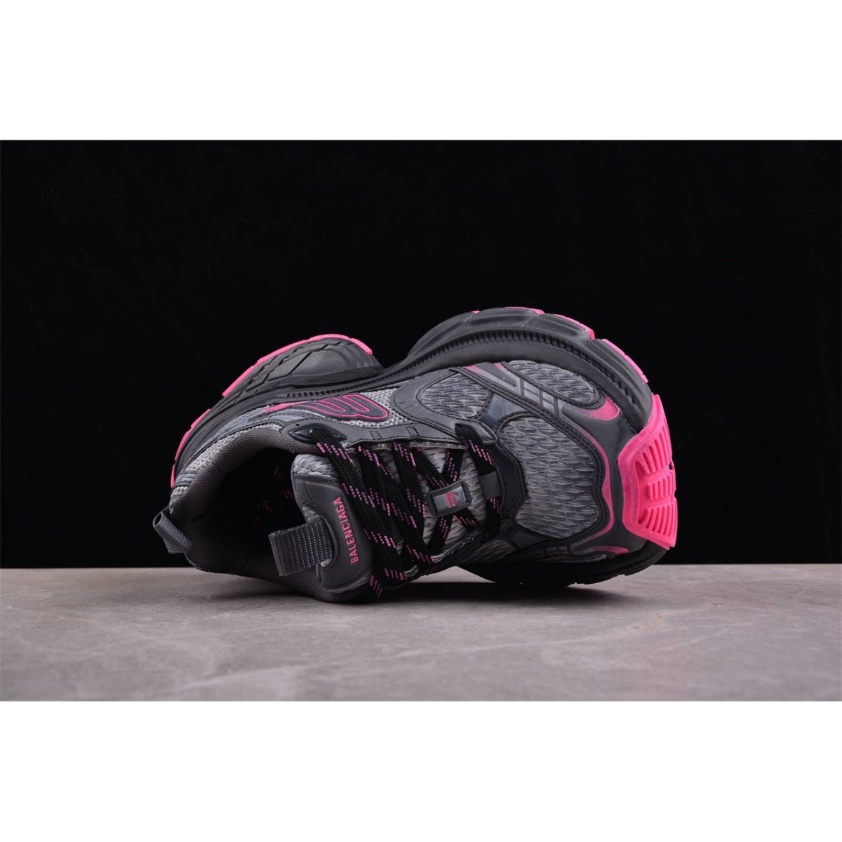 BALENCIAGA 10 - L - Grey Pink Sneakers - Black Unisex Streetwear Limited Edition - Introducing the BALENCIAGA 10XL x Grey Pink Black, a daring fusion of bold design and