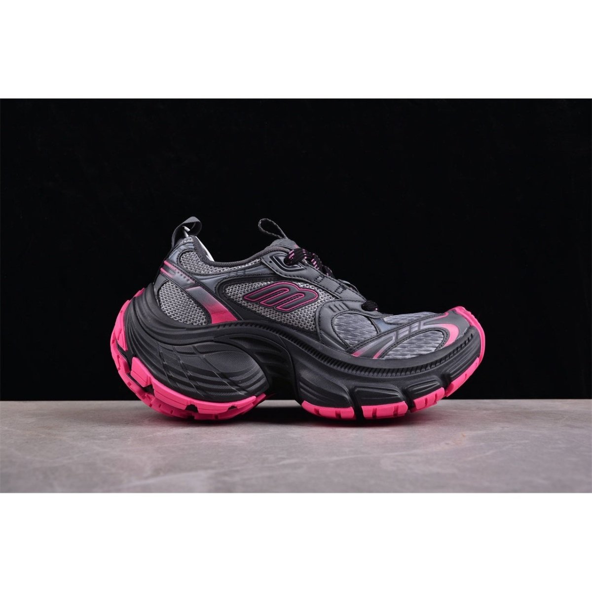 BALENCIAGA 10 - L - Grey Pink Sneakers - Black Unisex Streetwear Limited Edition - Introducing the BALENCIAGA 10XL x Grey Pink Black, a daring fusion of bold design and