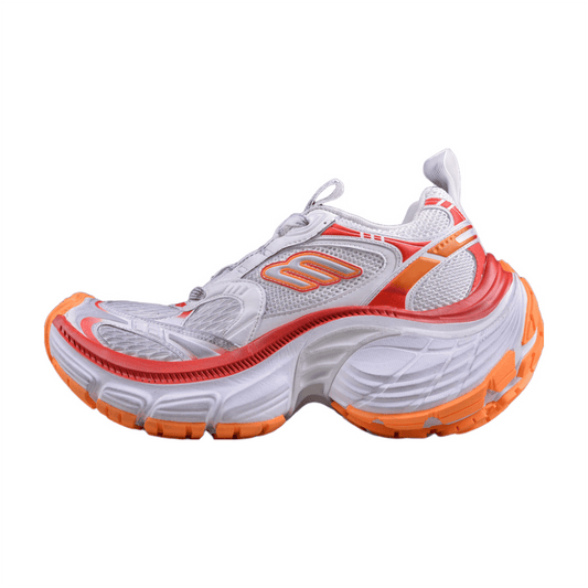 BALENCIAGA 10 - L - Red Orange Sneakers - White Unisex Streetwear Limited Edition - The BALENCIAGA 10XL x White Red Orange sneakers are a vivid masterpiece in the world