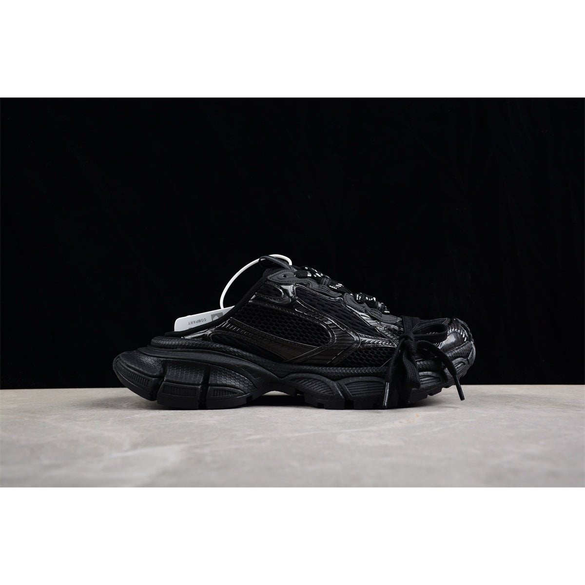 BALENCIAGA 3 - L Mule - All - Black Unisex Streetwear Limited Edition - Introducing the BALENCIAGA 3XL Mule x All Black, a bold fusion of style and comfort.