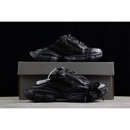 BALENCIAGA 3 - L Mule - All - Black Unisex Streetwear Limited Edition - Introducing the BALENCIAGA 3XL Mule x All Black, a bold fusion of style and comfort.