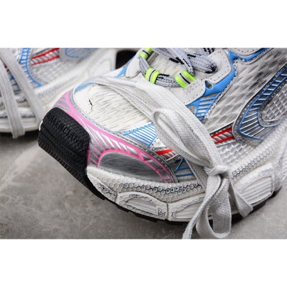 BALENCIAGA 3 - L Mule - Beige Blue - Red Unisex Streetwear Limited Edition - Introducing the BALENCIAGA 3XL Mule x Beige Blue Red, a striking combination of contemporary design