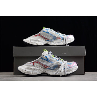 BALENCIAGA 3 - L Mule - Beige Blue - Red Unisex Streetwear Limited Edition - Introducing the BALENCIAGA 3XL Mule x Beige Blue Red, a striking combination of contemporary design