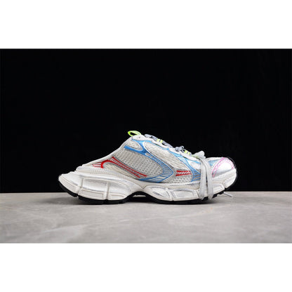 BALENCIAGA 3 - L Mule - Beige Blue - Red Unisex Streetwear Limited Edition - Introducing the BALENCIAGA 3XL Mule x Beige Blue Red, a striking combination of contemporary design