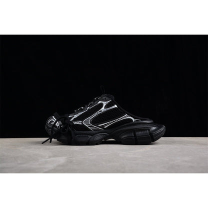 BALENCIAGA 3 - L Mule - White - Black Unisex Streetwear Limited Edition - Introducing the BALENCIAGA 3XL Mule x Black White, a striking blend of contemporary style and