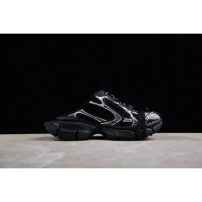 BALENCIAGA 3 - L Mule - White - Black Unisex Streetwear Limited Edition - Introducing the BALENCIAGA 3XL Mule x Black White, a striking blend of contemporary style and