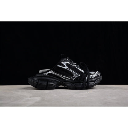 BALENCIAGA 3 - L Mule - White - Black Unisex Streetwear Limited Edition - Introducing the BALENCIAGA 3XL Mule x Black White, a striking blend of contemporary style and