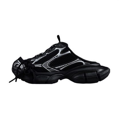 BALENCIAGA 3 - L Mule - White - Black Unisex Streetwear Limited Edition - Introducing the BALENCIAGA 3XL Mule x Black White, a striking blend of contemporary style and