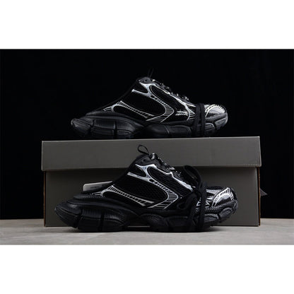 BALENCIAGA 3 - L Mule - White - Black Unisex Streetwear Limited Edition - Introducing the BALENCIAGA 3XL Mule x Black White, a striking blend of contemporary style and
