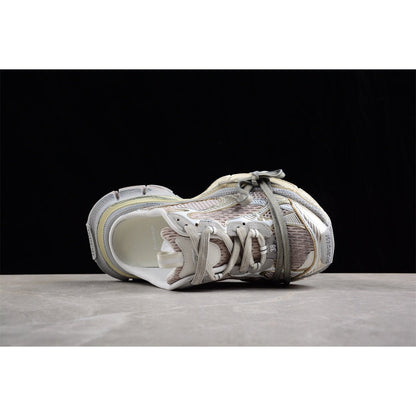 BALENCIAGA 3 - L Mule - Champagne Gold Unisex Streetwear Limited Edition - The Balenciaga 3XL Mule x Champagne Gold embodies opulence and cutting-edge design. Featuring a striking