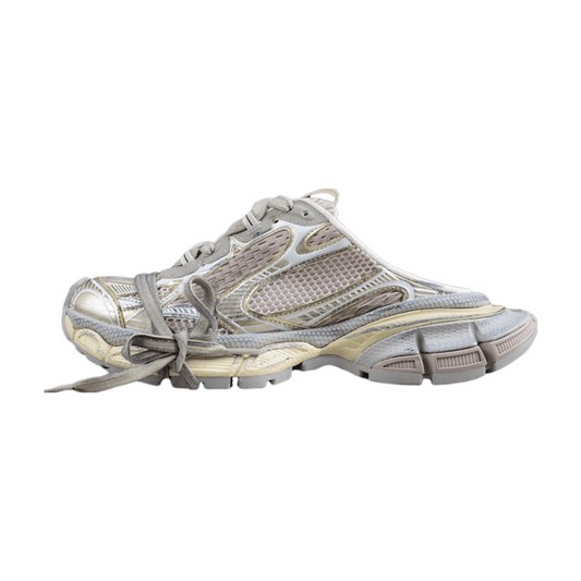 BALENCIAGA 3 - L Mule - Champagne Gold Unisex Streetwear Limited Edition - The Balenciaga 3XL Mule x Champagne Gold embodies opulence and cutting-edge design. Featuring a striking