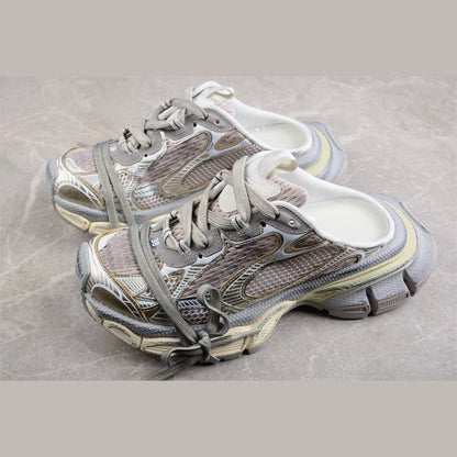 BALENCIAGA 3 - L Mule - Champagne Gold Unisex Streetwear Limited Edition - The Balenciaga 3XL Mule x Champagne Gold embodies opulence and cutting-edge design. Featuring a striking