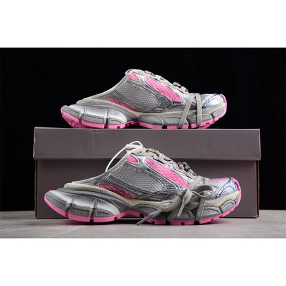 BALENCIAGA 3 - L Mule - Grey - Pink Unisex Streetwear Limited Edition - Introducing the BALENCIAGA 3XL Mule x Grey Pink, a perfect blend of luxury and modern