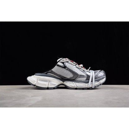 BALENCIAGA 3 - L Mule - Grey - Red Unisex Streetwear Limited Edition - The Balenciaga 3XL Mule x Grey Red is a bold fusion of contemporary style and
