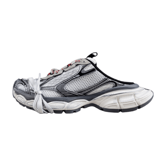 BALENCIAGA 3 - L Mule - Grey - Red Unisex Streetwear Limited Edition - The Balenciaga 3XL Mule x Grey Red is a bold fusion of contemporary style and