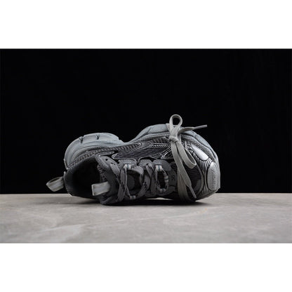 BALENCIAGA 3 - L - Bal Worn Out Sneakers - Grey Unisex Streetwear Limited Edition - Introducing the BALENCIAGA 3XL x Bal Grey Worn Out sneakers, a masterful blend of edgy