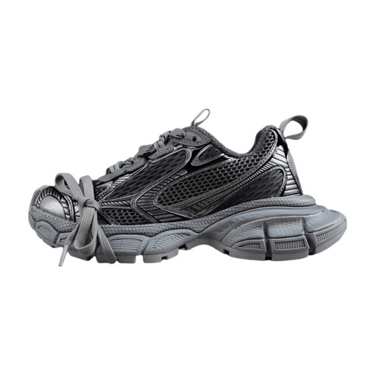 BALENCIAGA 3 - L - Bal Worn Out Sneakers - Grey Unisex Streetwear Limited Edition - Introducing the BALENCIAGA 3XL x Bal Grey Worn Out sneakers, a masterful blend of edgy