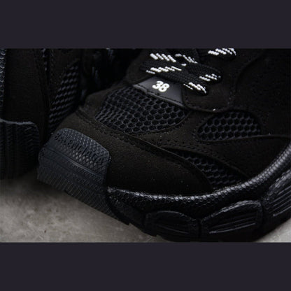 BALENCIAGA 3 - L - Sneakers - Black Unisex Streetwear Limited Edition - The Balenciaga 3XL x Black sneakers exude a sleek, monochromatic elegance, making them a versatile