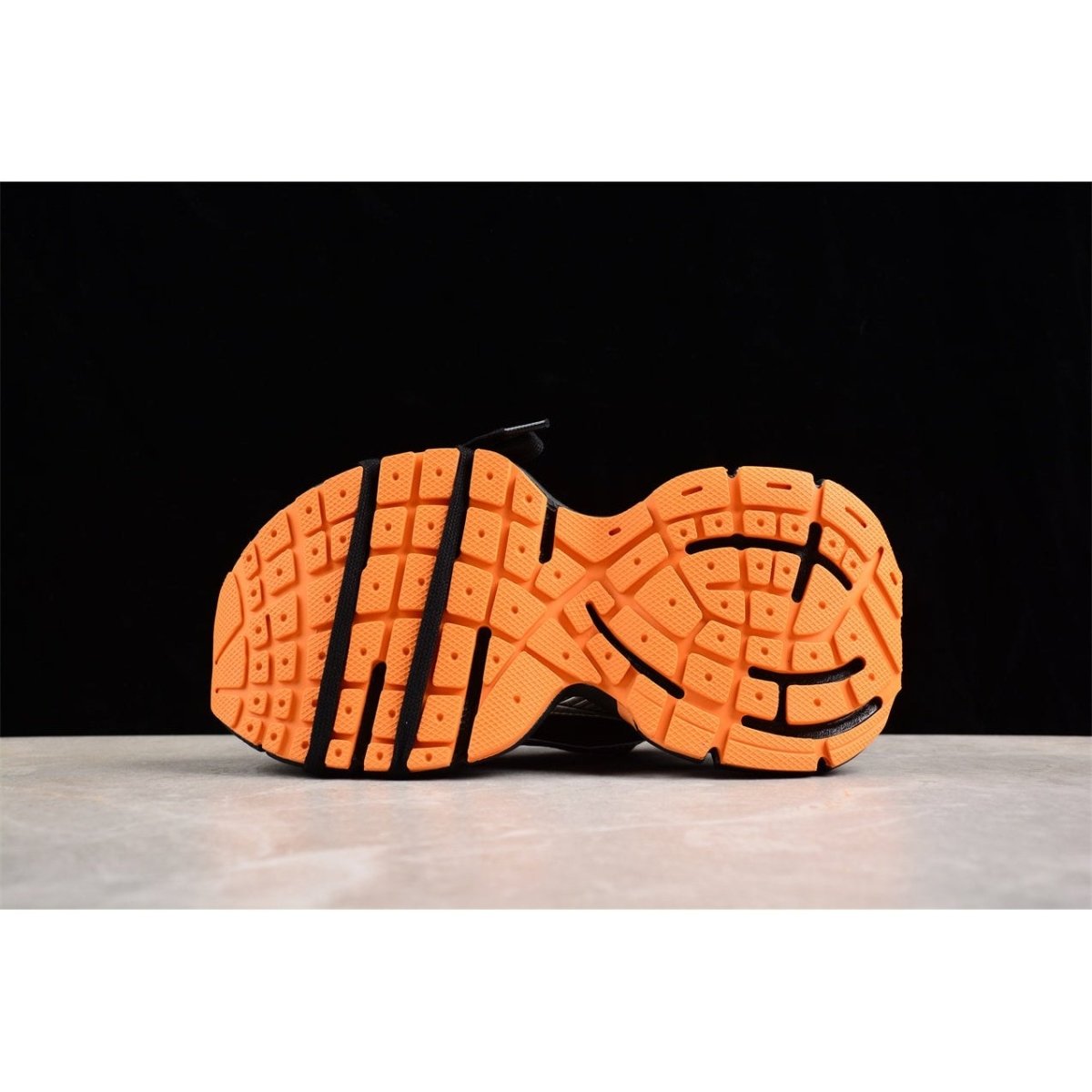 BALENCIAGA 3 - L - Orange Grey Sneakers - Black Unisex Streetwear Limited Edition - Introducing the BALENCIAGA 3XL x Black Orange Grey, a striking fusion of bold design and