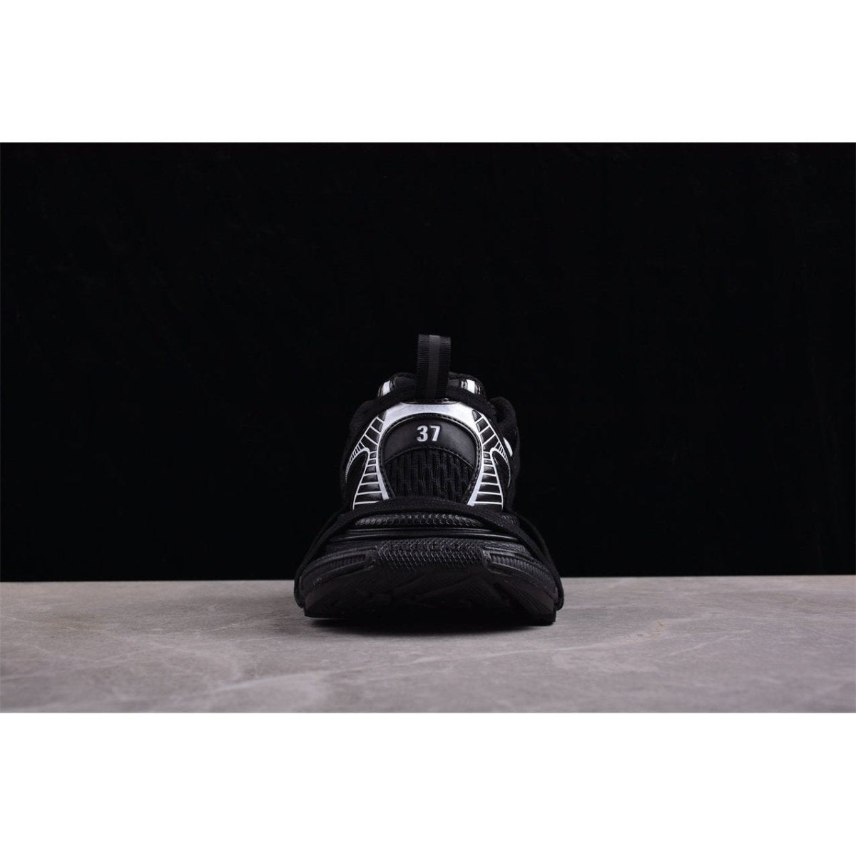 BALENCIAGA 3 - L - White Sneakers - Black Unisex Streetwear Limited Edition - The Balenciaga 3XL x Black White sneakers epitomize the brand's commitment to bold, fashion-forward designs.