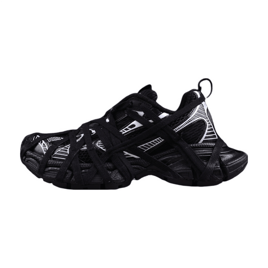 BALENCIAGA 3 - L - White Sneakers - Black Unisex Streetwear Limited Edition - The Balenciaga 3XL x Black White sneakers epitomize the brand's commitment to bold, fashion-forward designs.