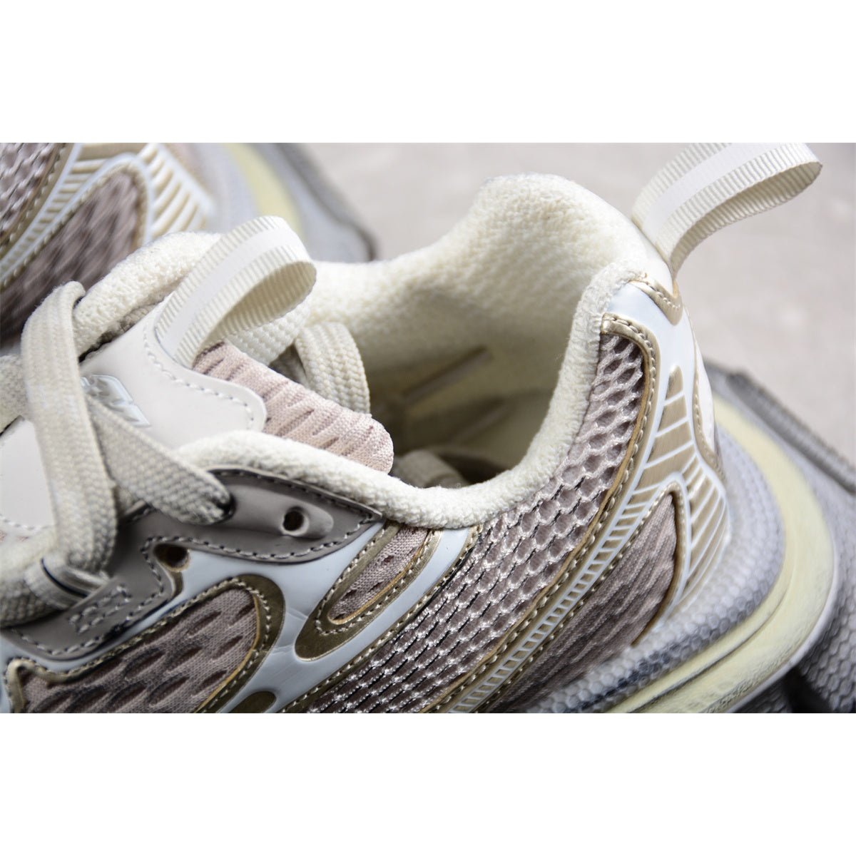 BALENCIAGA 3 - L - Champagne Graffiti Sneakers - Red Unisex Streetwear Limited Edition - Introducing the BALENCIAGA 3XL in Champagne Graffiti, a striking blend of luxury and street art.