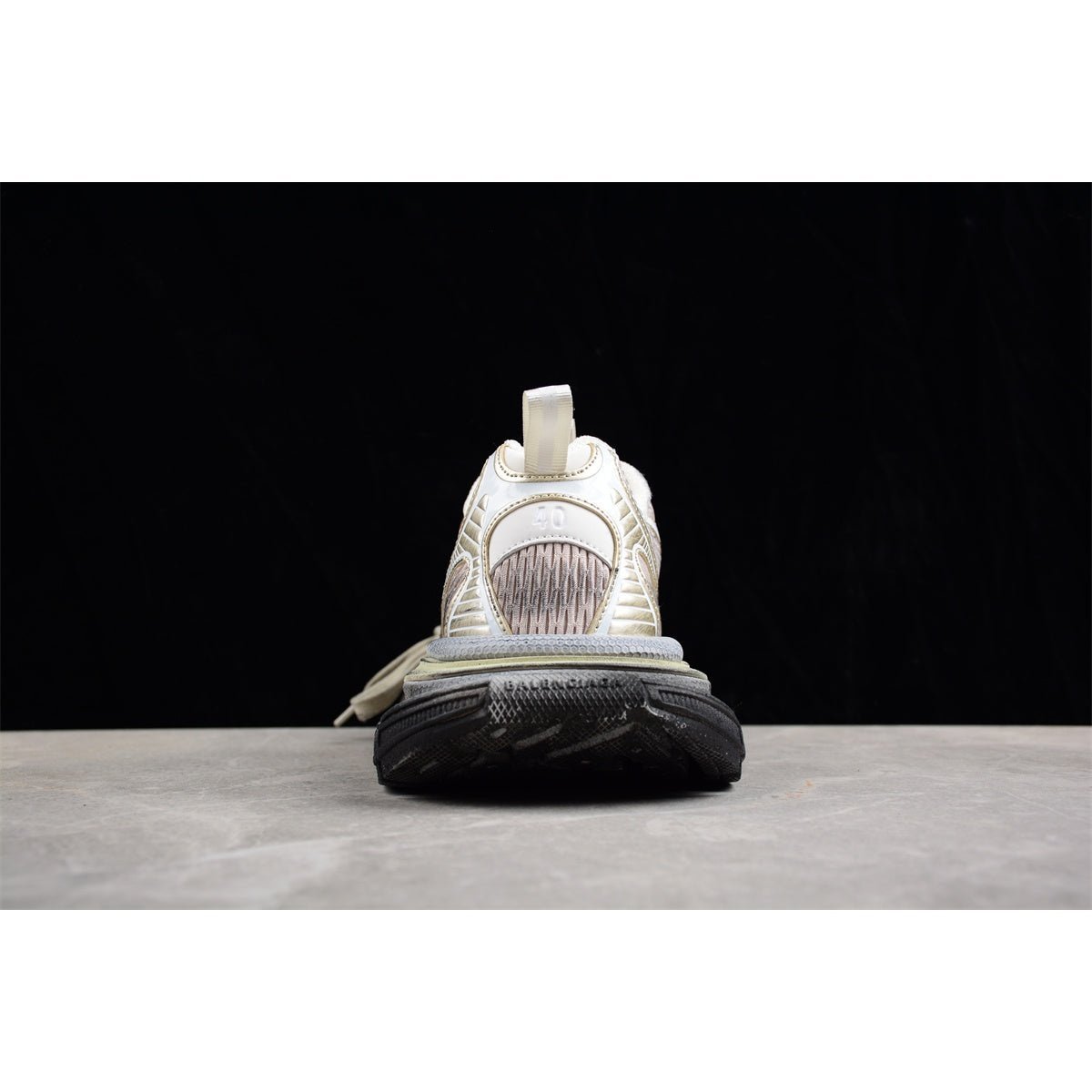 BALENCIAGA 3 - L - Champagne Graffiti Sneakers - Red Unisex Streetwear Limited Edition - Introducing the BALENCIAGA 3XL in Champagne Graffiti, a striking blend of luxury and street art.