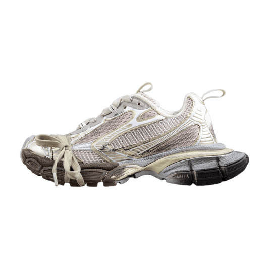 BALENCIAGA 3 - L - Champagne Graffiti Sneakers - Red Unisex Streetwear Limited Edition - Introducing the BALENCIAGA 3XL in Champagne Graffiti, a striking blend of luxury and street art.
