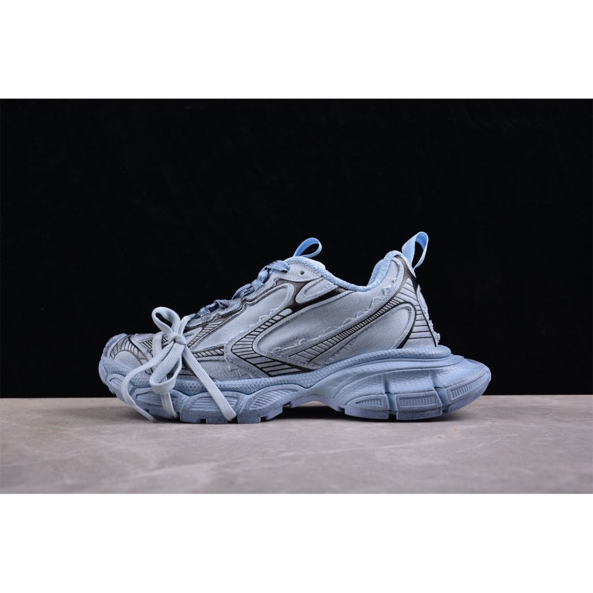 BALENCIAGA 3 - L - Cyan Sneakers - Blue Unisex Streetwear Limited Edition - Introducing the BALENCIAGA 3XL in Cyan Blue, a bold fusion of luxury and streetwear. This