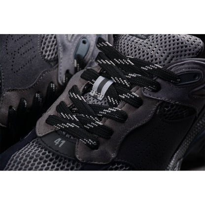 BALENCIAGA 3 - L - Dark Sneakers - Grey Unisex Streetwear Limited Edition - The BALENCIAGA 3XL x Dark Grey sneakers epitomize bold luxury with a monochromatic, understated design.