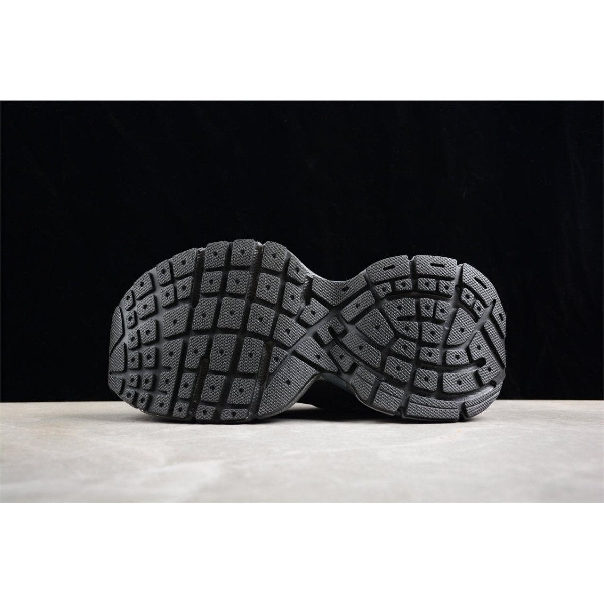 BALENCIAGA 3 - L - Dark Sneakers - Grey Unisex Streetwear Limited Edition - The BALENCIAGA 3XL x Dark Grey sneakers epitomize bold luxury with a monochromatic, understated design.