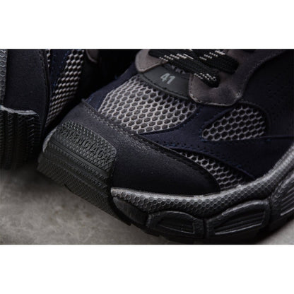 BALENCIAGA 3 - L - Dark Sneakers - Grey Unisex Streetwear Limited Edition - The BALENCIAGA 3XL x Dark Grey sneakers epitomize bold luxury with a monochromatic, understated design.