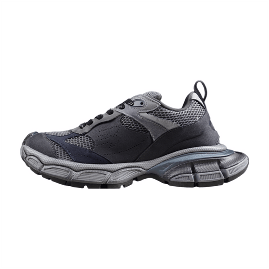 BALENCIAGA 3 - L - Dark Sneakers - Grey Unisex Streetwear Limited Edition - The BALENCIAGA 3XL x Dark Grey sneakers epitomize bold luxury with a monochromatic, understated design.