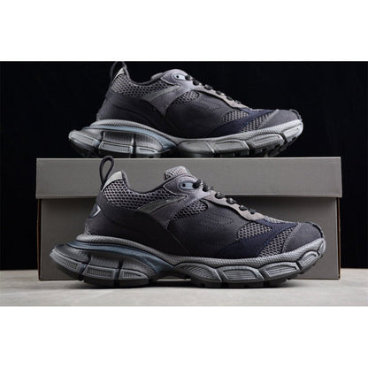 BALENCIAGA 3 - L - Dark Sneakers - Grey Unisex Streetwear Limited Edition - The BALENCIAGA 3XL x Dark Grey sneakers epitomize bold luxury with a monochromatic, understated design.