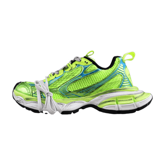 BALENCIAGA 3 - L - Fluo Yellow Sneakers - Blue Unisex Streetwear Limited Edition - Introducing the BALENCIAGA 3XL x Fluo Yellow Blue, a bold fusion of cutting-edge design and