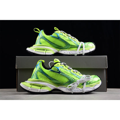BALENCIAGA 3 - L - Fluo Yellow Sneakers - Blue Unisex Streetwear Limited Edition - Introducing the BALENCIAGA 3XL x Fluo Yellow Blue, a bold fusion of cutting-edge design and