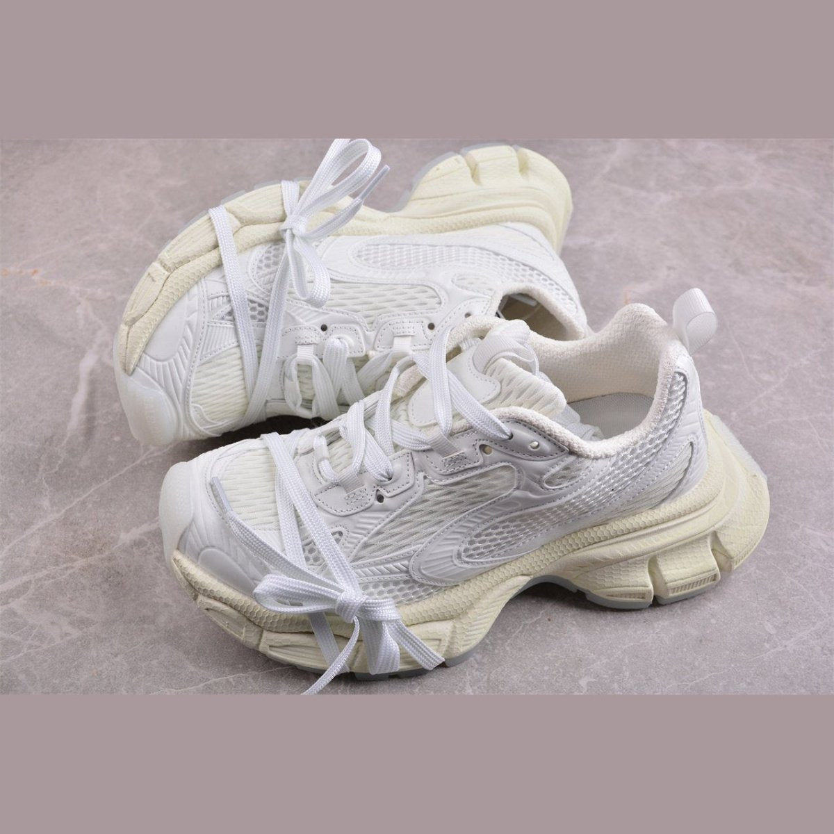 BALENCIAGA 3 - L - Glow In The Dark Sneakers Unisex Streetwear Limited Edition - The Balenciaga 3XL x Glow in the Dark sneakers transform your stride into a luminous